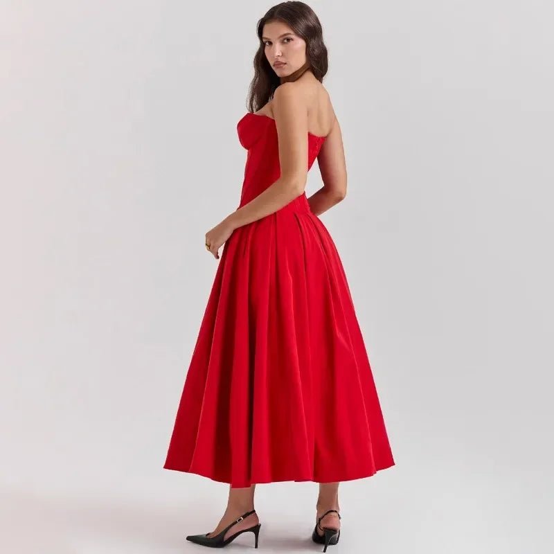 
                  
                    Backless V - neck Sleeveless Long Dress - Gentevra
                  
                