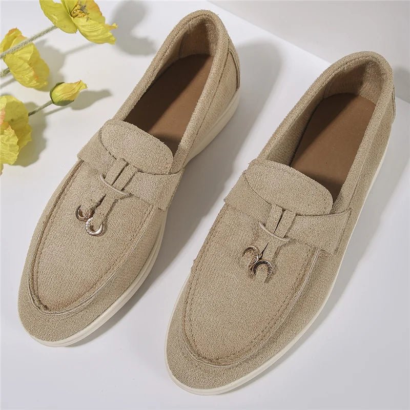 Casual Shallow Slip - on Loafers - Gentevra