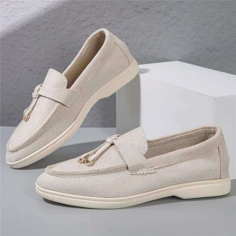 Casual Shallow Slip - on Loafers - Gentevra