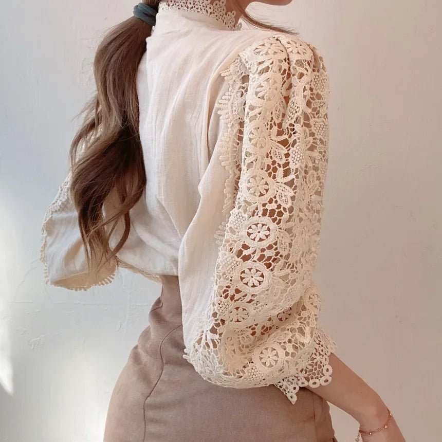 
                  
                    Chic Long - Sleeve Blouse - Gentevra
                  
                