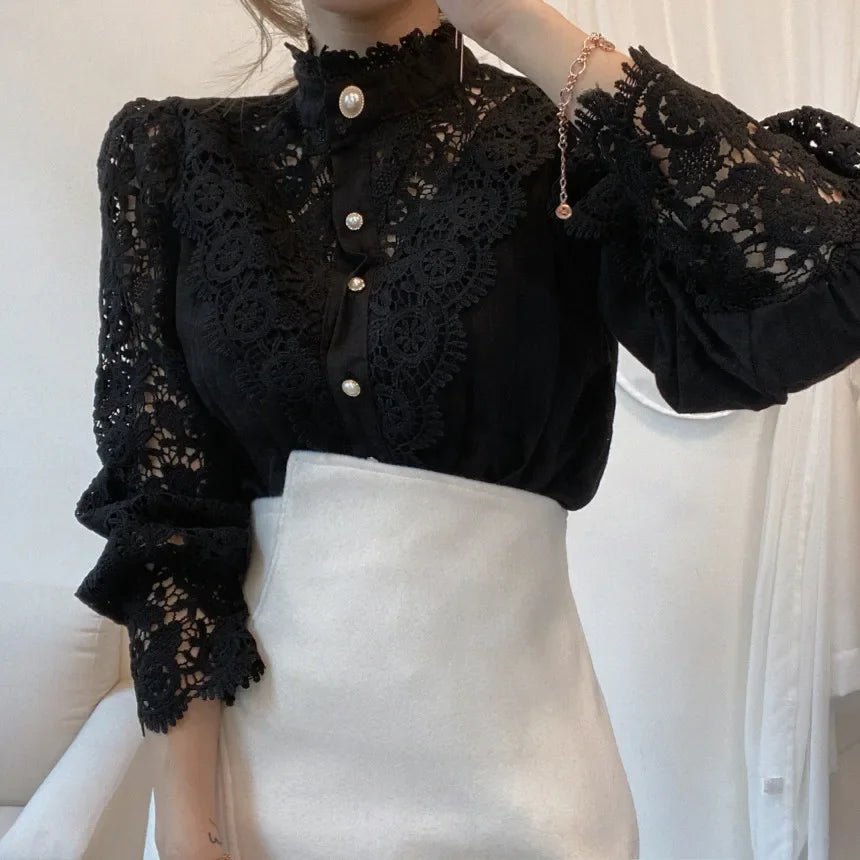 
                  
                    Chic Long - Sleeve Blouse - Gentevra
                  
                