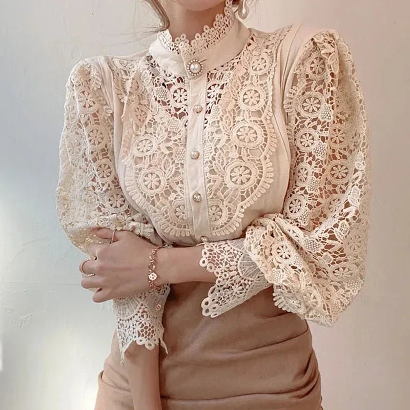 
                  
                    Chic Long - Sleeve Blouse - Gentevra
                  
                