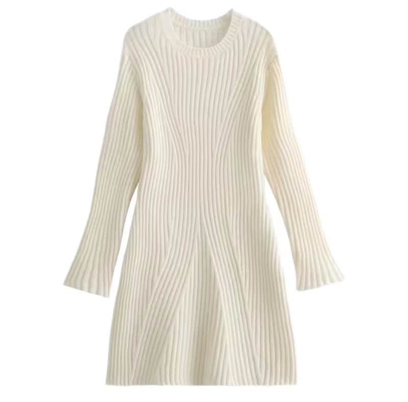 
                  
                    Chic Ribbed Knit Sweater Dress - Gentevra
                  
                