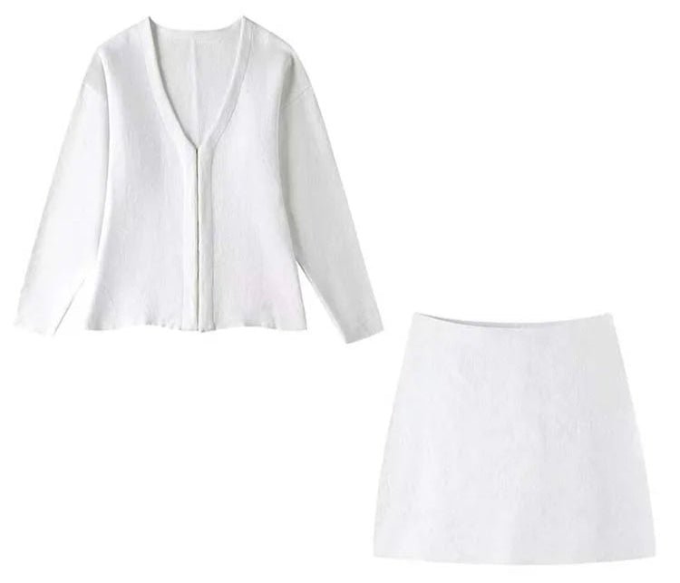 
                  
                    Chic Zipper Blazer & Mini Skirt Set - Gentevra
                  
                