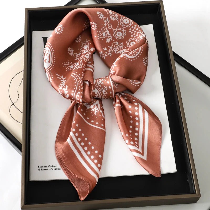 
                  
                    Elegant Floral Print Silk Scarf - Gentevra
                  
                