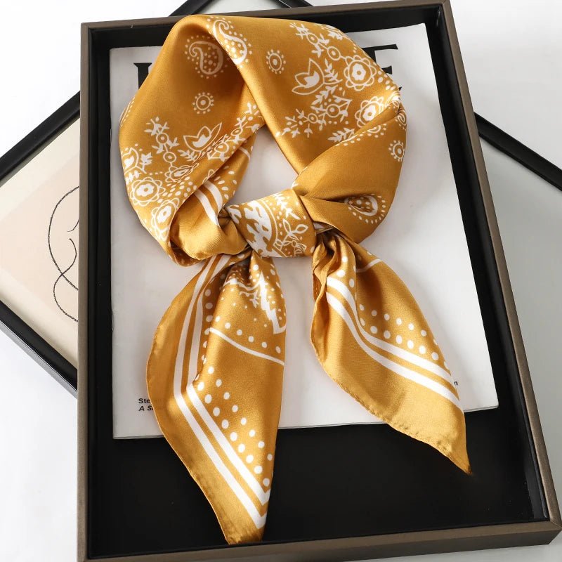 
                  
                    Elegant Floral Print Silk Scarf - Gentevra
                  
                