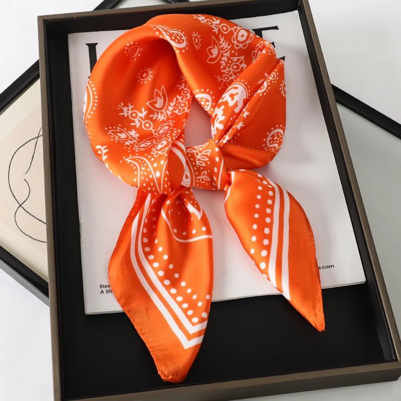 
                  
                    Elegant Floral Print Silk Scarf - Gentevra
                  
                