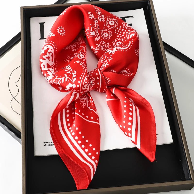 
                  
                    Elegant Floral Print Silk Scarf - Gentevra
                  
                