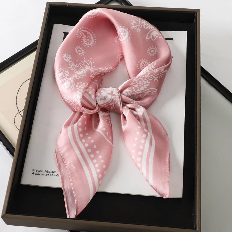 
                  
                    Elegant Floral Print Silk Scarf - Gentevra
                  
                