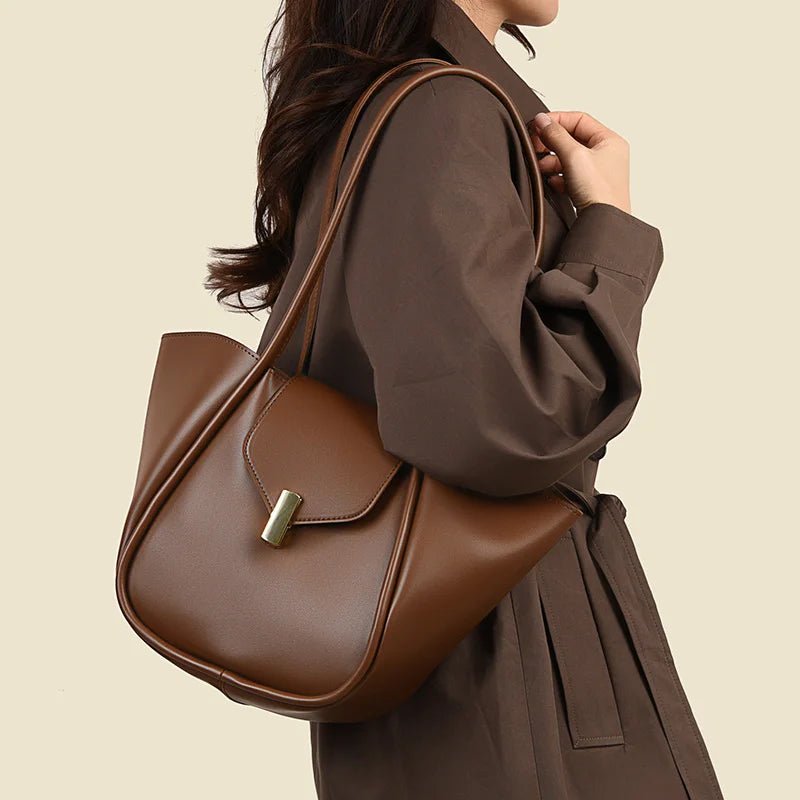 Elegant Leather Tote Bag - Gentevra