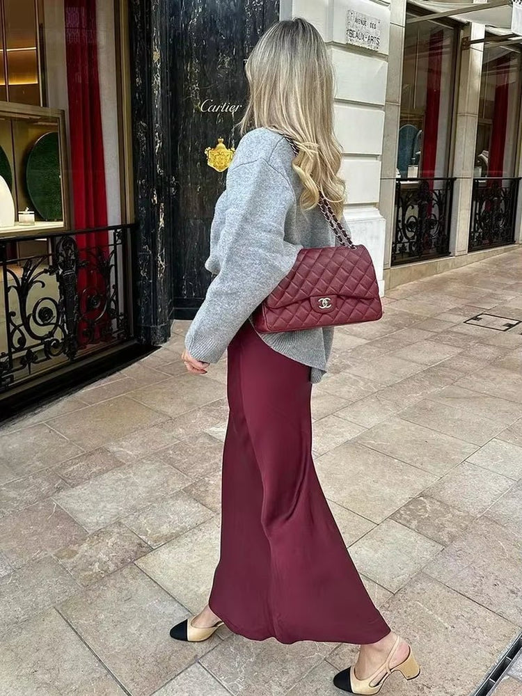 
                  
                    Elegant Satin Skirt - Gentevra
                  
                