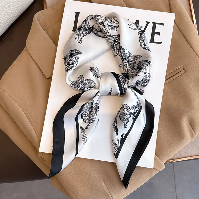 
                  
                    Elegant Satin Square Scarf - Gentevra
                  
                