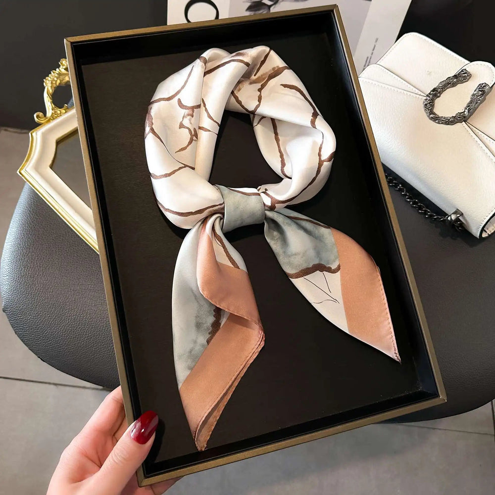 
                  
                    Elegant Soft Satin Square Scarf - Gentevra
                  
                