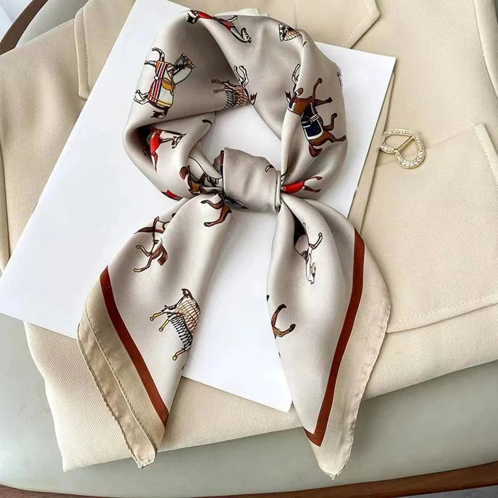 
                  
                    Elegant Soft Satin Square Scarf - Gentevra
                  
                