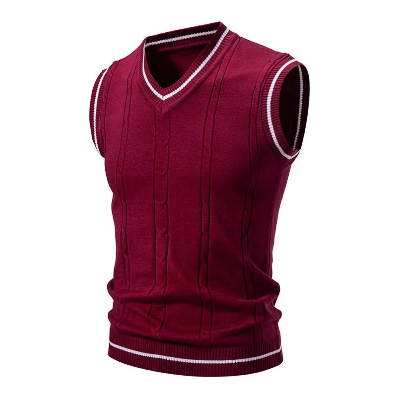 
                  
                    Embroidered V - Neck Knit Vest - Gentevra
                  
                