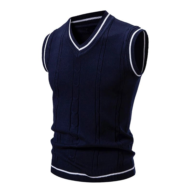 
                  
                    Embroidered V - Neck Knit Vest - Gentevra
                  
                