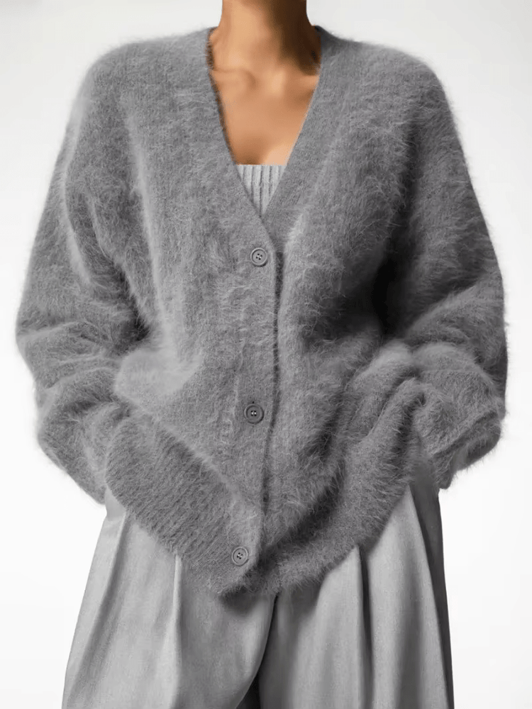 
                  
                    Fluffy Knit Cardigan - Gentevra
                  
                