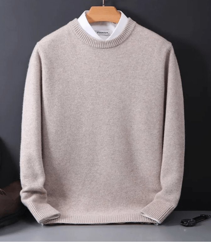 
                  
                    Knitted O - Neck Cashmere Blend Sweater - Gentevra
                  
                