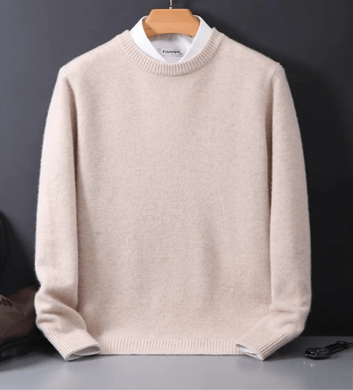 
                  
                    Knitted O - Neck Cashmere Blend Sweater - Gentevra
                  
                