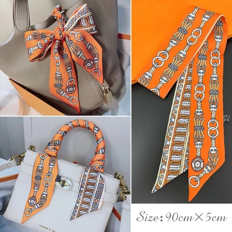 
                  
                    Lock Chain Twill Ribbon Scarf - Gentevra
                  
                