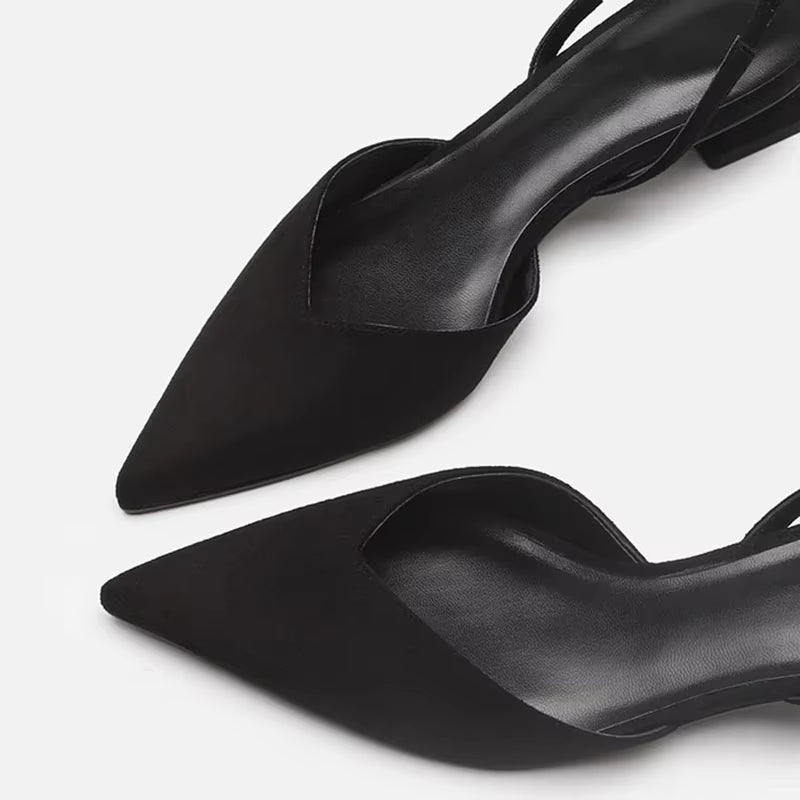 
                  
                    Minimalist Pointed - Toe Slingback Flats - Gentevra
                  
                