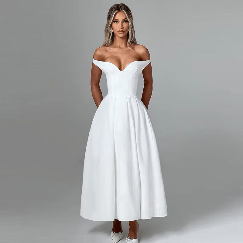 
                  
                    Off - Shoulder Maxi Dress - Gentevra
                  
                