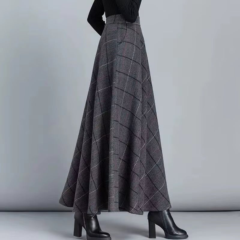 
                  
                    Plaid High - Waist Maxi Skirt - Gentevra
                  
                