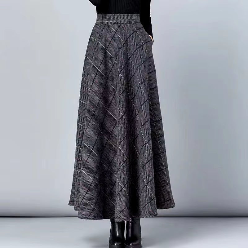 
                  
                    Plaid High - Waist Maxi Skirt - Gentevra
                  
                