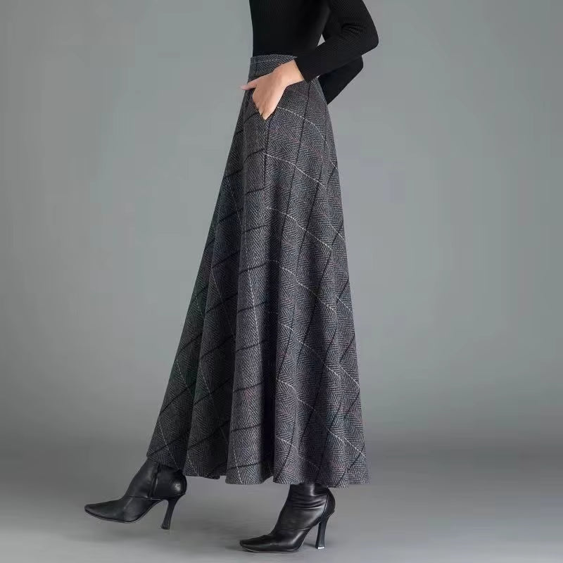 
                  
                    Plaid High - Waist Maxi Skirt - Gentevra
                  
                