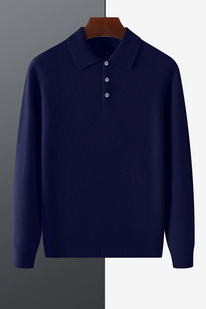 
                  
                    Premium Cashmere Sweater Polo - Gentevra
                  
                