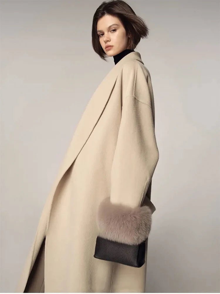 
                  
                    Premium Cashmere Wool Maxi Coat - Gentevra
                  
                