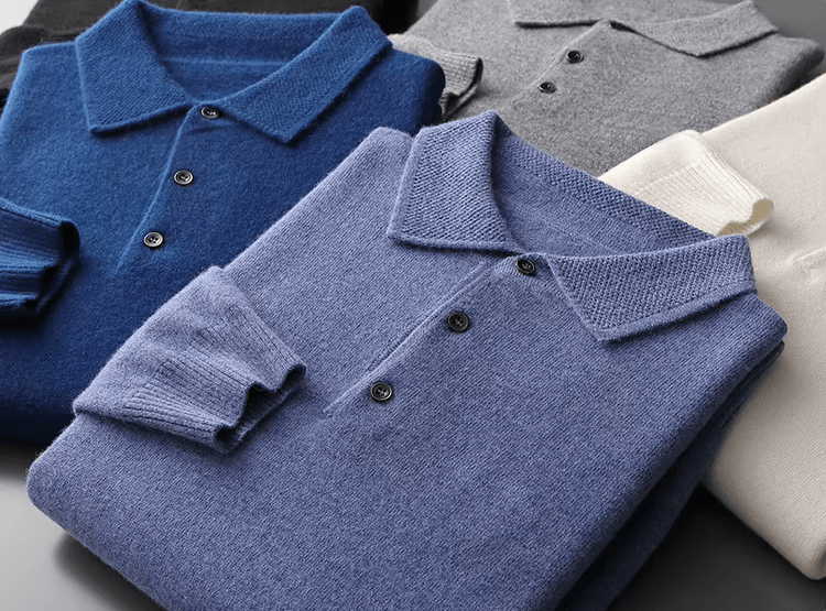 
                  
                    Premium Classic Polo Sweater - Gentevra
                  
                