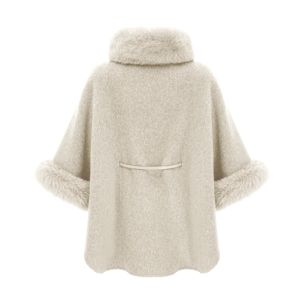 
                  
                    Premium Fox Fur Hooded Wool Jacket - Gentevra
                  
                