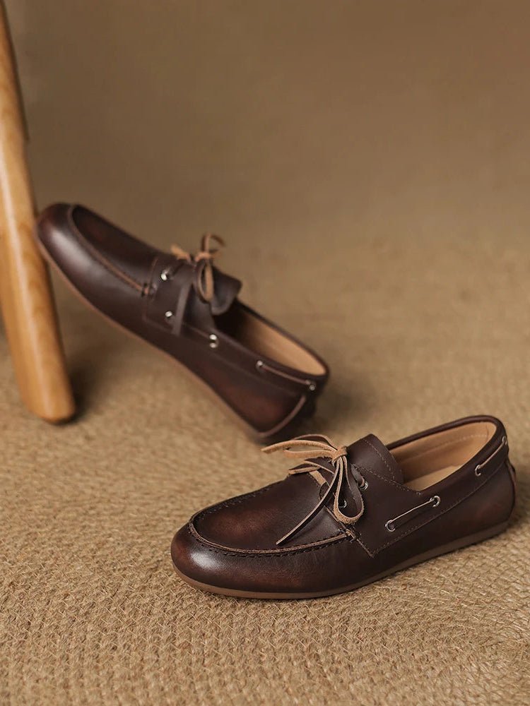 
                  
                    Premium Genuine Leather Flat Shoes - Gentevra
                  
                