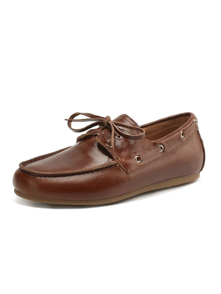 
                  
                    Premium Genuine Leather Flat Shoes - Gentevra
                  
                