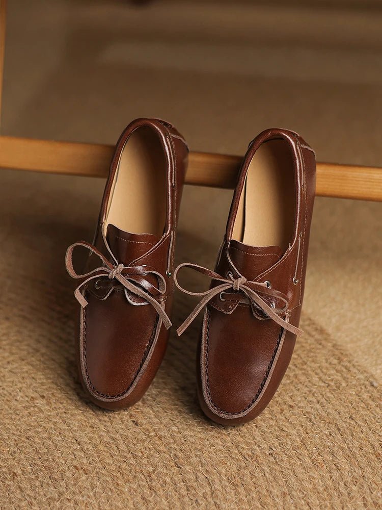 
                  
                    Premium Genuine Leather Flat Shoes - Gentevra
                  
                