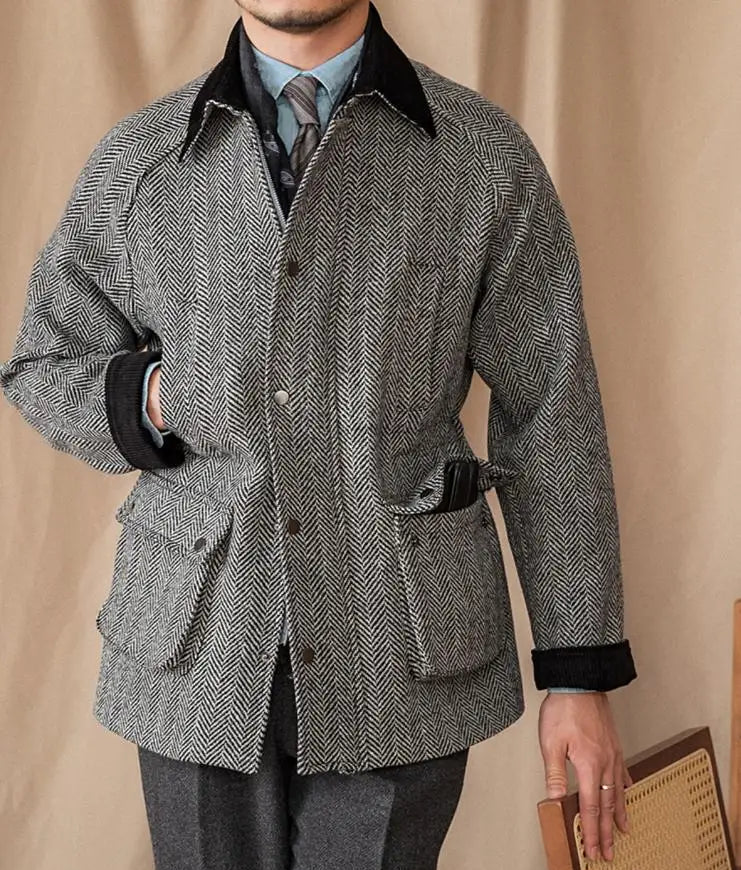 Premium Heritage Tweed Field Jacket - Gentevra