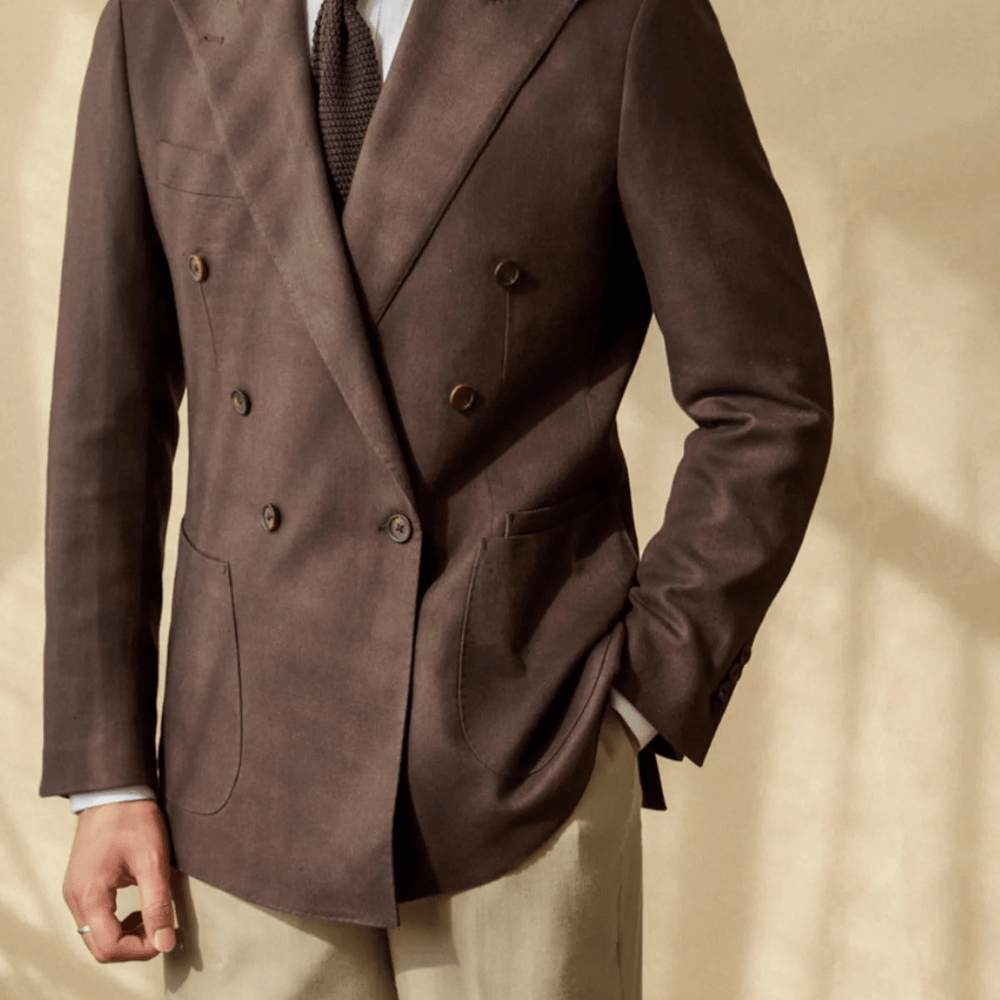 
                  
                    Premium Linen Double - Breasted Suit - Gentevra
                  
                