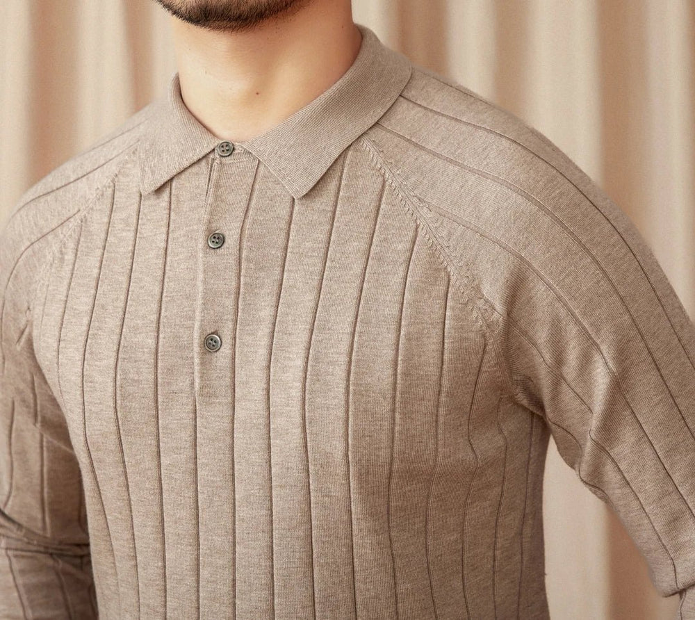 
                  
                    Premium Slim - Fit Polo Sweater - Gentevra
                  
                