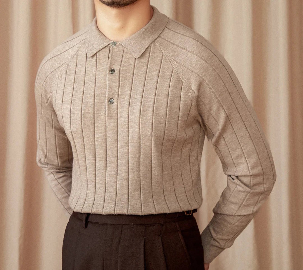 
                  
                    Premium Slim - Fit Polo Sweater - Gentevra
                  
                