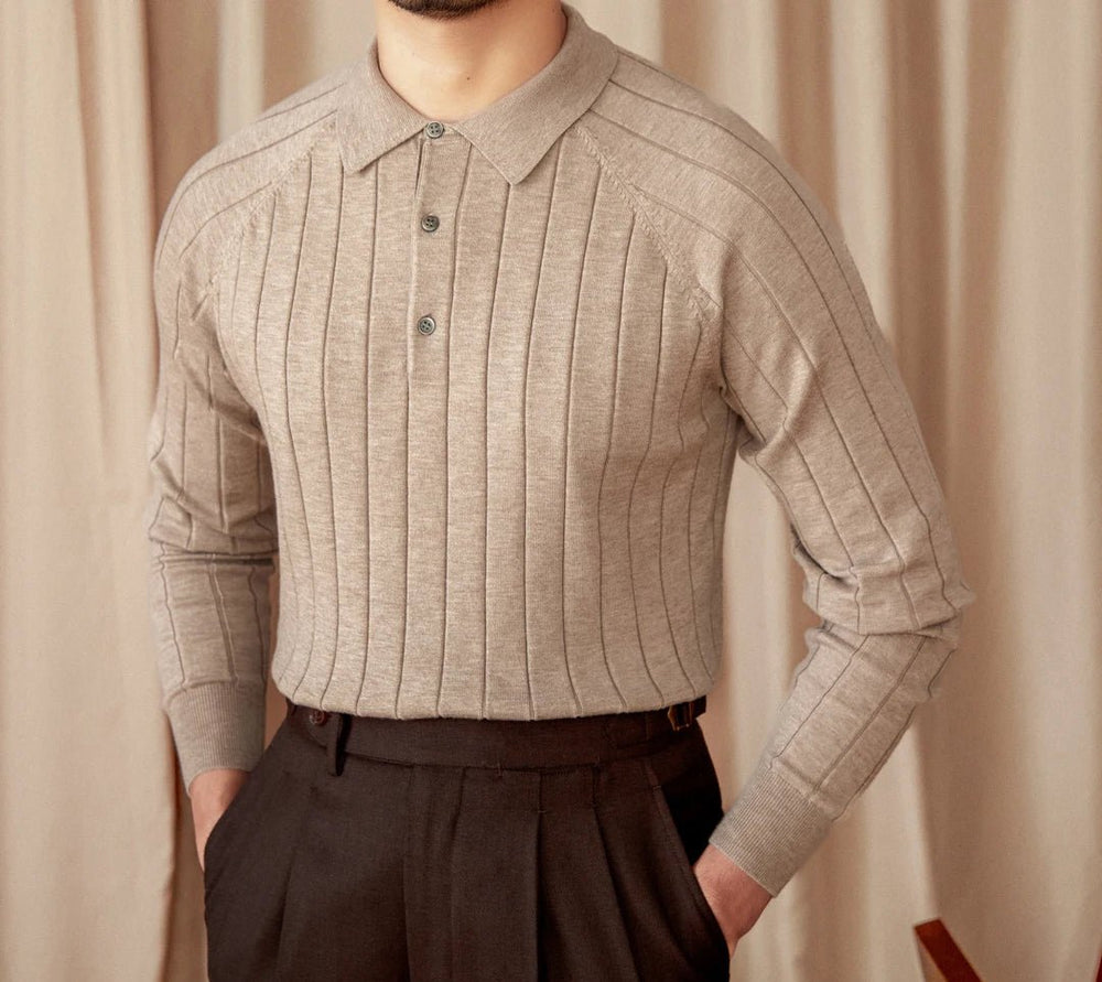 
                  
                    Premium Slim - Fit Polo Sweater - Gentevra
                  
                