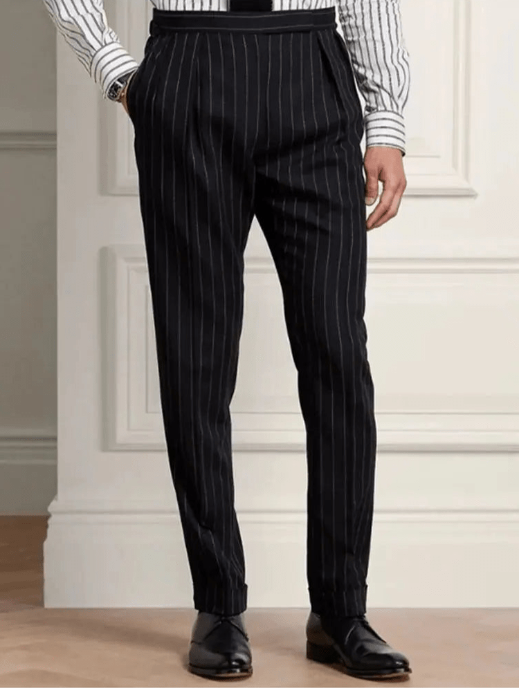 
                  
                    Premium Striped Slim Fit Pants - Gentevra
                  
                