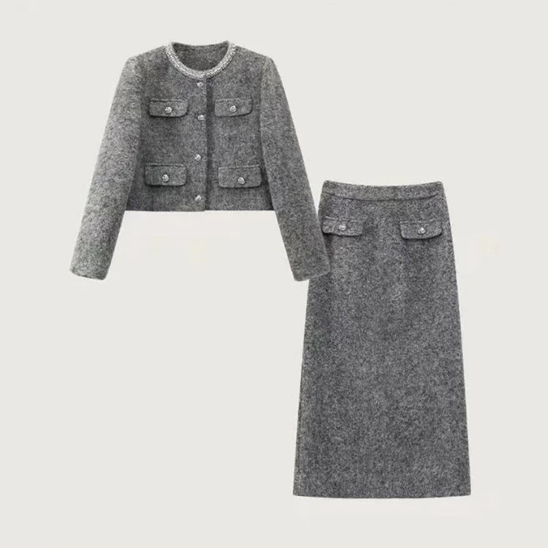 
                  
                    Premium Thickened Warm Two - Piece Skirt Set - Gentevra
                  
                