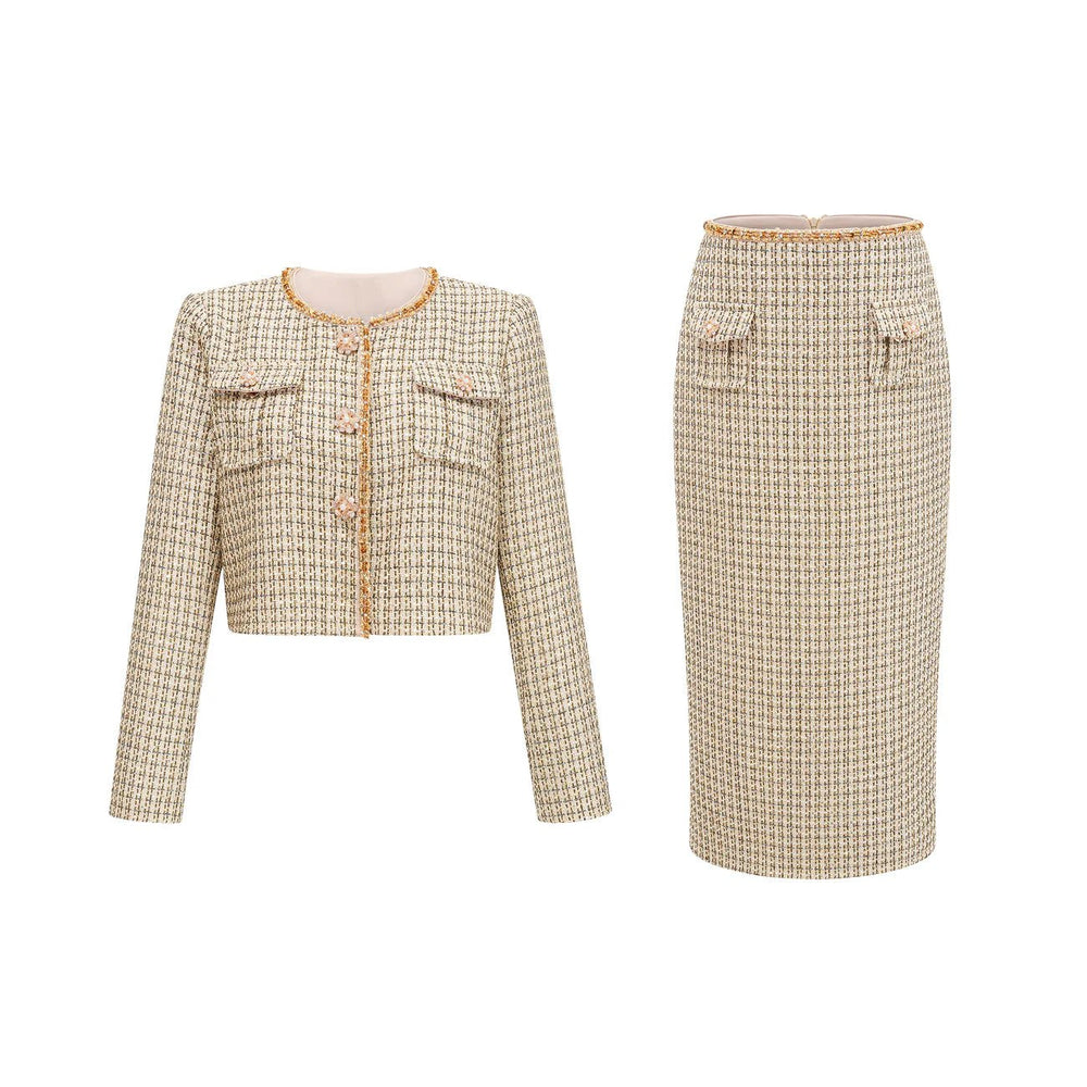 
                  
                    Premium Timeless Tweed Two - Piece Set - Gentevra
                  
                