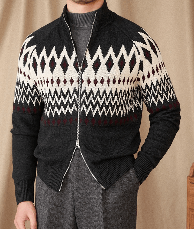 
                  
                    Premium Totem Wool Knitted Cardigan - Gentevra
                  
                