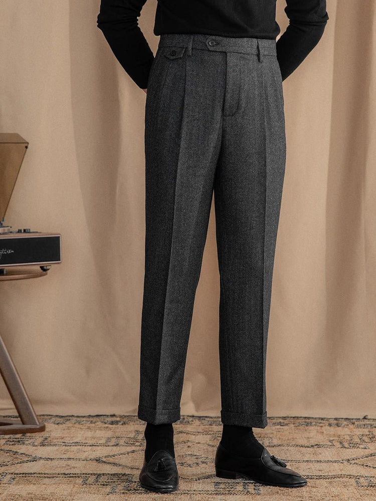 
                  
                    Premium Wool Herringbone Pants - Gentevra
                  
                