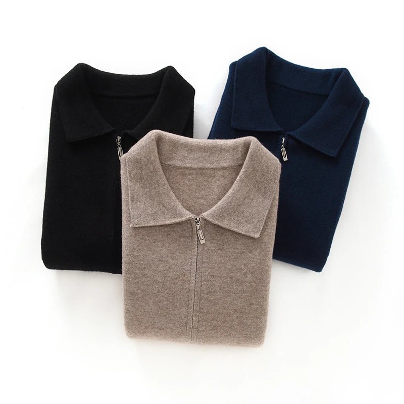 
                  
                    Premium Zip - Up Knit Sweater - Gentevra
                  
                