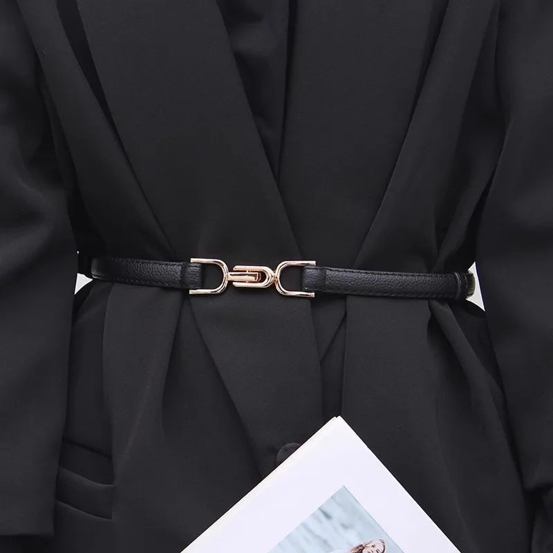 Skinny Leather Belt - Gentevra