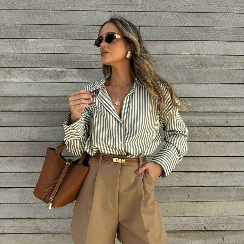 Striped Button - Down Shirt - Gentevra