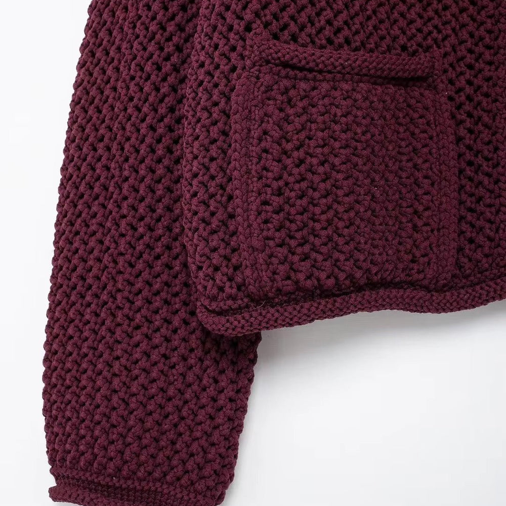 
                  
                    Textured Knit Cardigan - Gentevra
                  
                